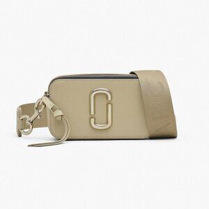 Marc Jacobs Snapshot Beige Leather Crossbody Bag